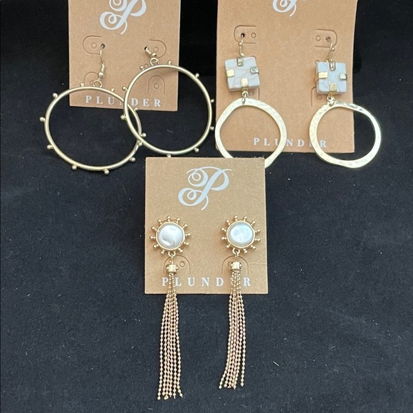 Plunder Jewelry - Plunder Gold Tone Earring Collection